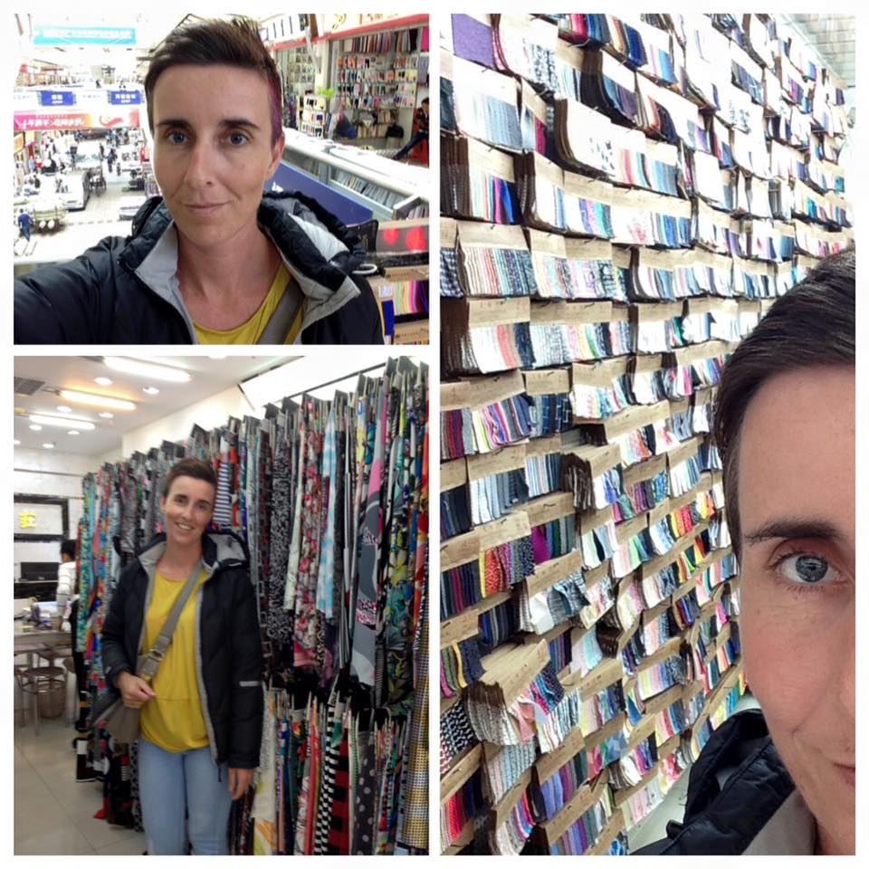 Franny at the Fabric Market