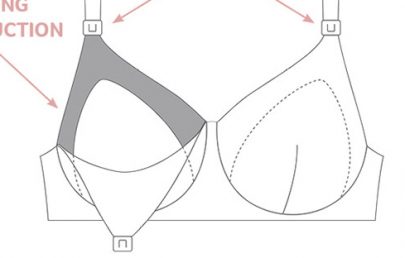 A frame nursing bra